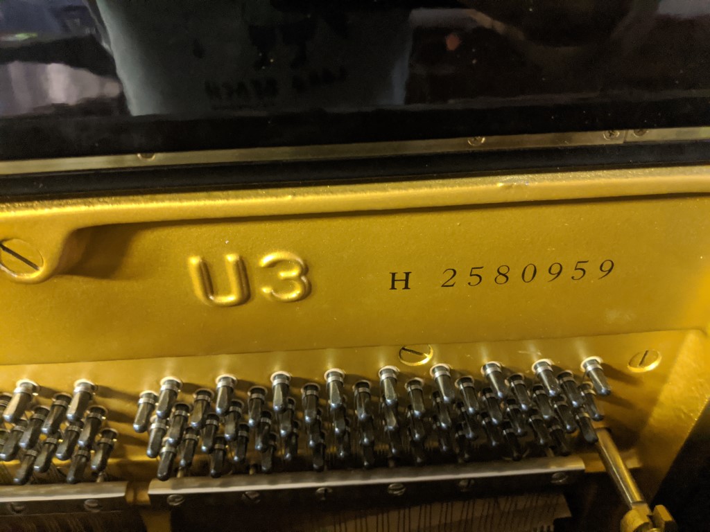 YAMAHA U3 — piano vendu